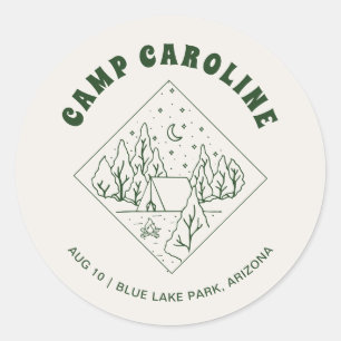 Camp Bachelorette Party Favour Classic Round Sticker