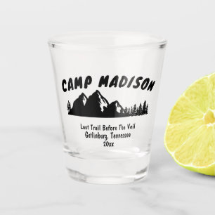 Camp Bachelorette Party Mountain Bach Night Hen Do Shot Glass