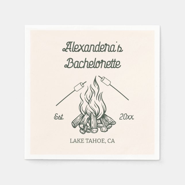 Camp Bachelorette Party  Napkin (Front)