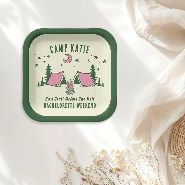 Camp Bachelorette Party Paper Plate (Creator Uploaded)