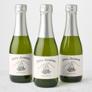 Camp Bachelorette Party Sparkling Wine Label