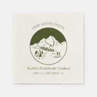 Camp Bachelorette Party Theme Napkins