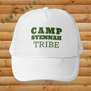 Camp Bachelorette Personalised Green Trucker Hat