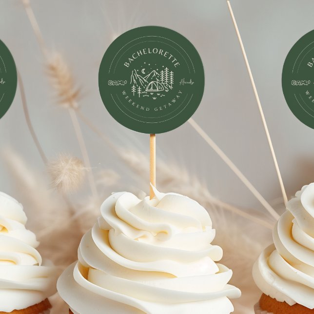 Camp Bachelorette Weekend Itinerary Classic Round Sticker (Creator Uploaded)