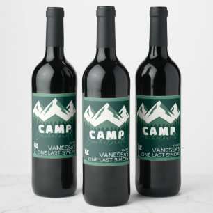 Camp Bachelorette Wine Label