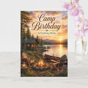 Camp Birthday in Fryeburg Maine Greeting Card