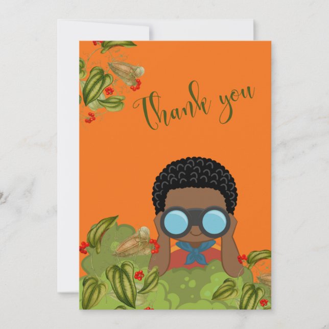 Camp Birthday Thank You Card (Front)