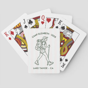Camp Bride Hiking Personalised Bachelorette Playing Cards