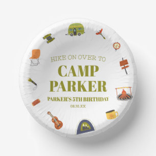 Camp Camping Camper Birthday Party Paper Plate