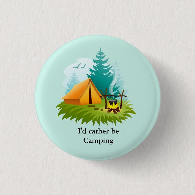 Camp Camping Design Button (Front)
