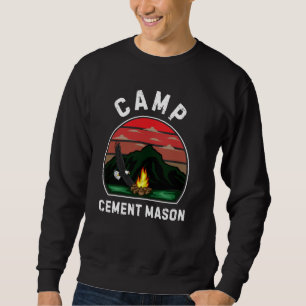 Camp Cement Mason Retro Summer Camper Staff Campin Sweatshirt