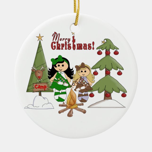 Camp Ceramic Tree Decoration (Front)