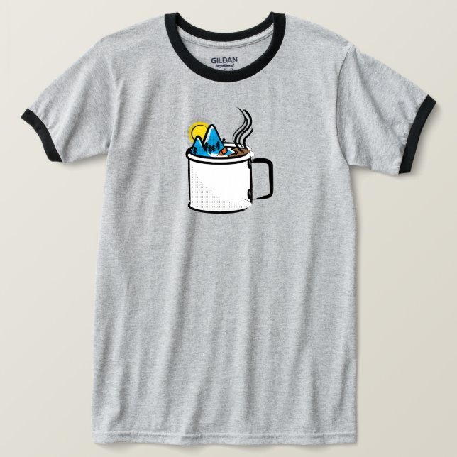 Camp Coffee Men's T-Shirt (Design Front)