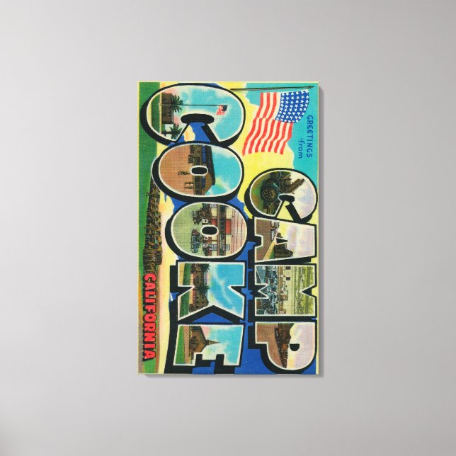 Camp Cooke, California - Large Letter Scenes Canvas Print (Front)