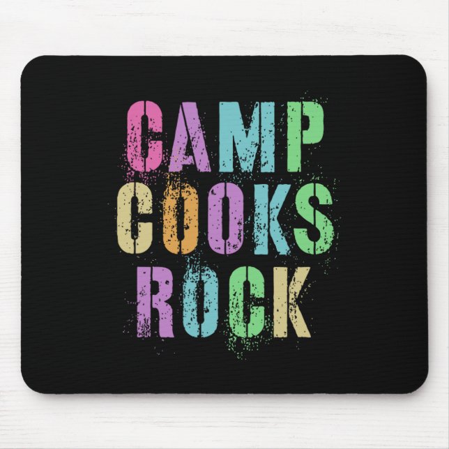 Camp Cooks Rocks Funny Campground Chef Crew Campsi Mouse Pad (Front)