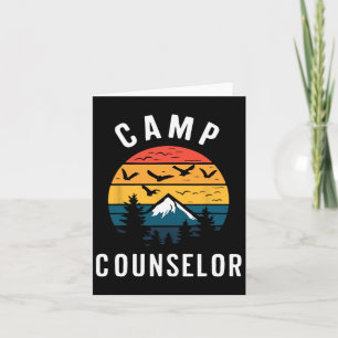 Camp Counsellor Camping Campfire Retro Camp Camper Card