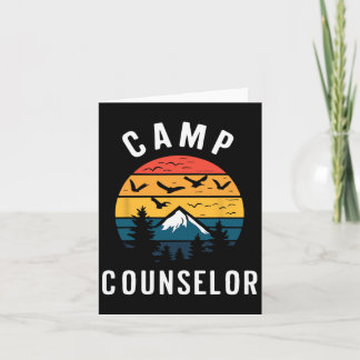 Camp Counsellor Camping Campfire Retro Camp Camper Card