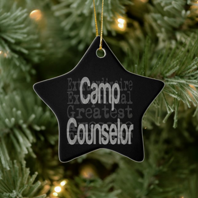 Camp Counsellor Extraordinaire Ceramic Tree Decoration (Tree)