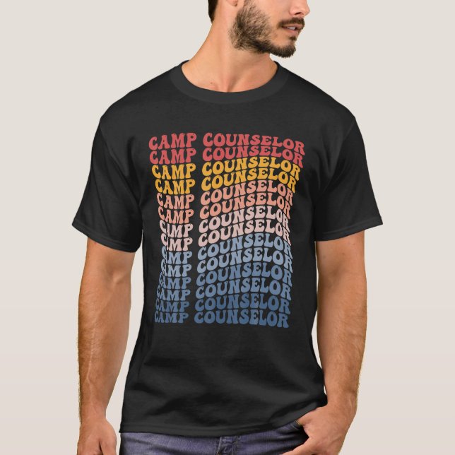 Camp Counsellor Groovy Retro T Shirt (Front)