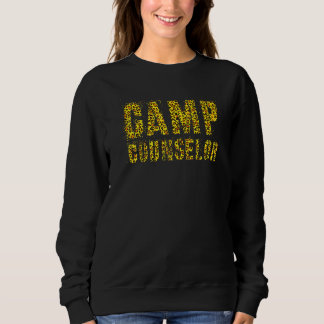 Camp Counsellor Leopard Print Summer Teacher Instr Sweatshirt