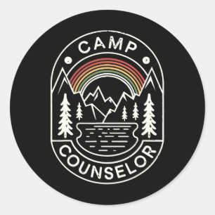 Camp Counsellor Shirt Camper Summer Camping Staff Classic Round Sticker