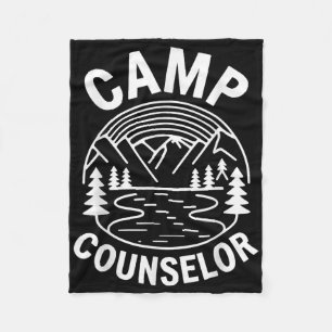 Camp Counsellor Shirt Camper Summer Camping Staff Fleece Blanket