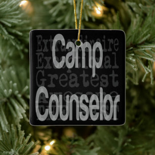 Camp Counselor Extraordinaire Ceramic Ornament
