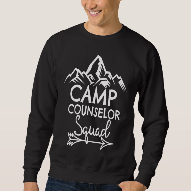 Camp Counselor Squad Summer Camping Leader Sweatshirt (Front)