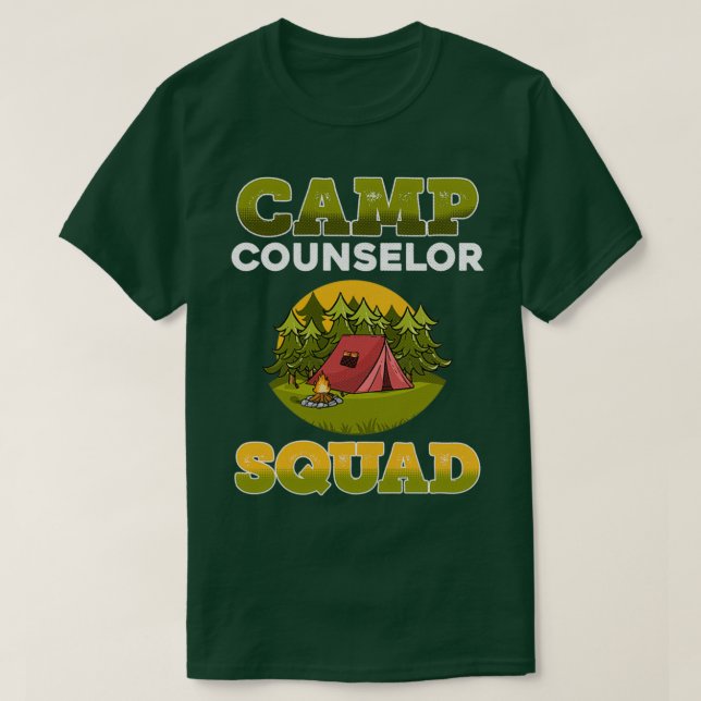 Camp Counselors Squad Camping graphic Gift For Cam T-Shirt (Design Front)