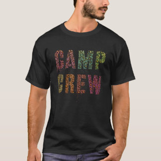 CAMP CREW Leopard Print Summer Staff Counsellor Te T-Shirt