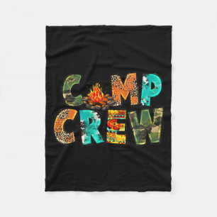 Camp Crew Matching Family Camper Group Camp Fleece Blanket