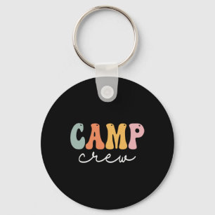 Camp Crew Retro Groovy Vintage Happy First Day Of Key Ring