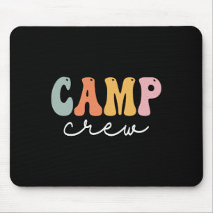 Camp Crew Retro Groovy Vintage Happy First Day Of Mouse Pad