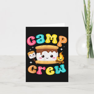 Camp Crew Smores Marshmallow Camping Family Vacati Card