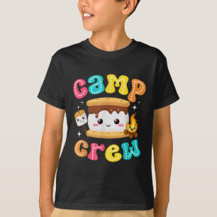 Camp Crew Smores Marshmallow Camping Family Vacati T-Shirt