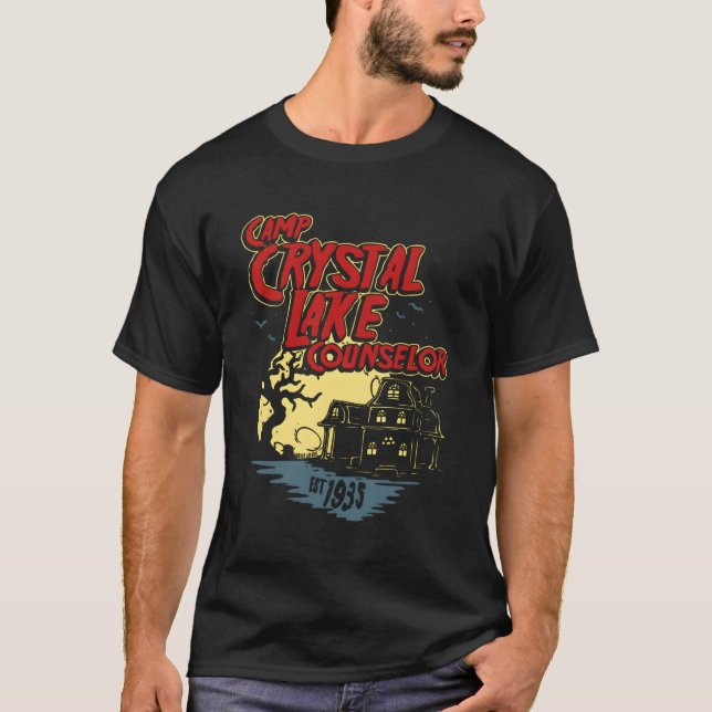 Camp Crystal Lake Counsellor 80'S Horror T-Shirt (Front)
