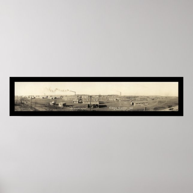 Camp Custer MI Photo 1917 Poster (Front)