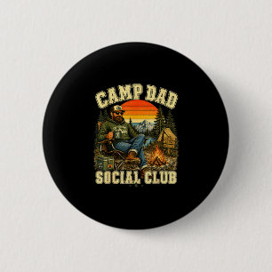 Camp dad social club vintage camping adventure 6 cm round badge