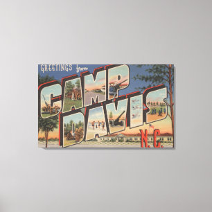 Camp Davis, North Carolina - Large Letter Scenes Canvas Print