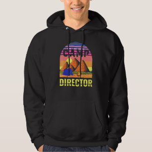 Camp Director Sunset Summer Camping Campground Lea Hoodie