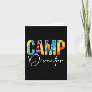 Camp Director Tie Dye Appreciation Day Hello Back Card