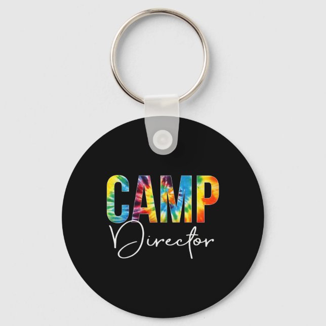 Camp Director Tie Dye Appreciation Day Hello Back  Key Ring (Front)