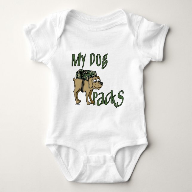 Camp Dog Baby Bodysuit (Front)