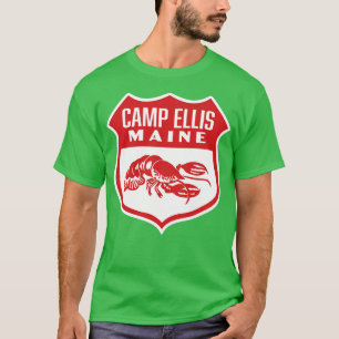 Camp Ellis Maine Retro Shield Red T-Shirt