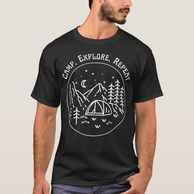 Camp Eplore Repeat vintage T-Shirt (Front)