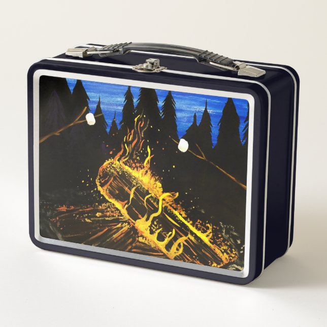 Camp Fire  Metal Lunch Box (Front)