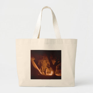 Camp Fire No. 2 Large Tote Bag