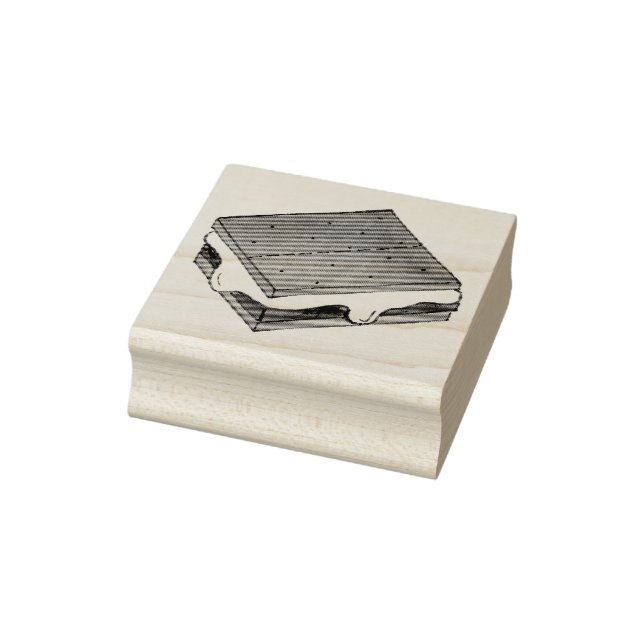 Camp Fire S'mores Chocolate Toasted Marshmallow Rubber Stamp (Stamp)