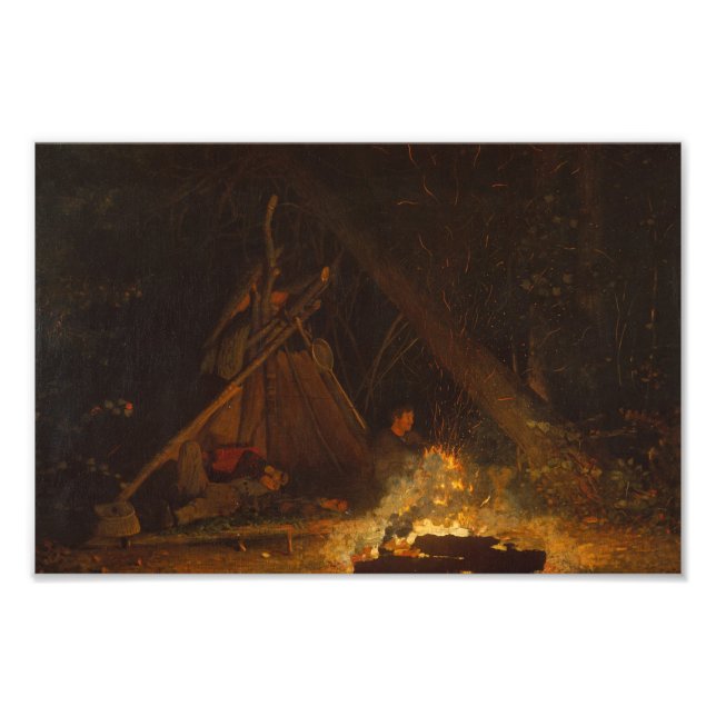 Camp Fire Winslow Homer Photo Print (Front)