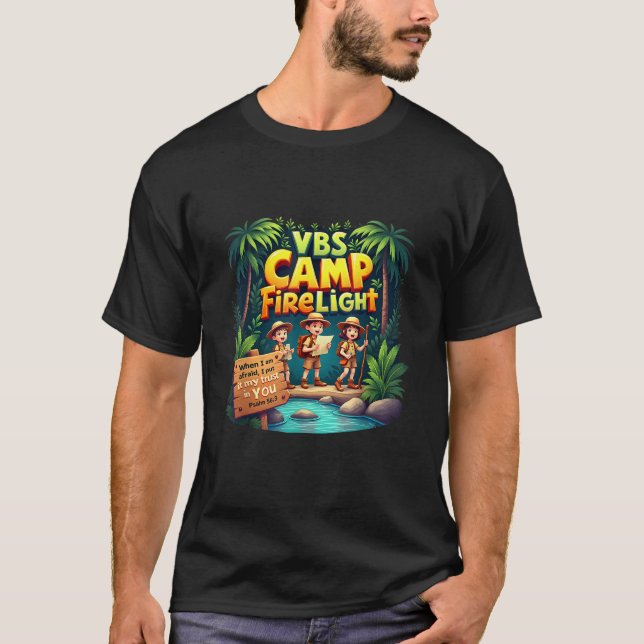 Camp Firelight Camp Vacation Bible School Firework T-Shirt (Front)